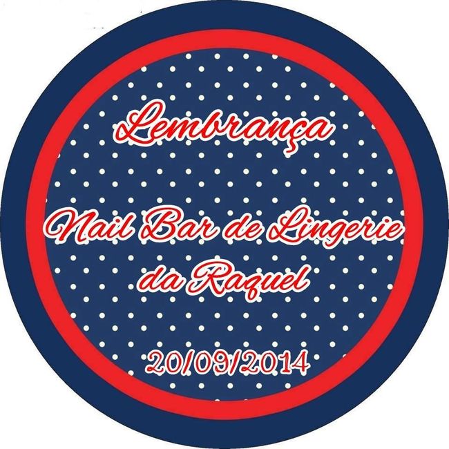 Tag da lembrança do nail bar