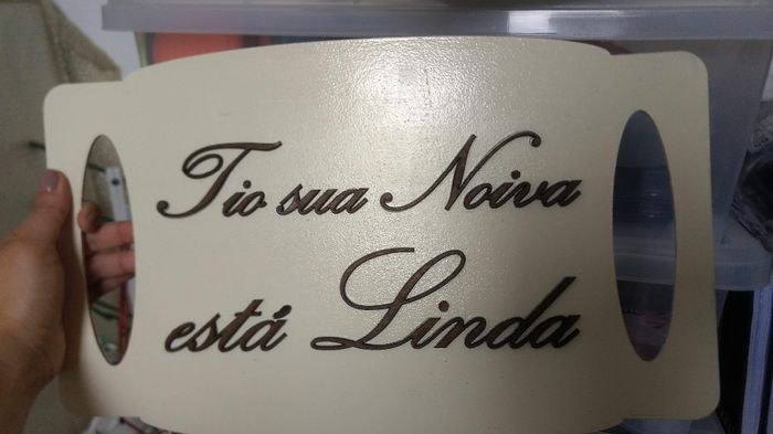 Plaquinha Tio sua noiva esta linda