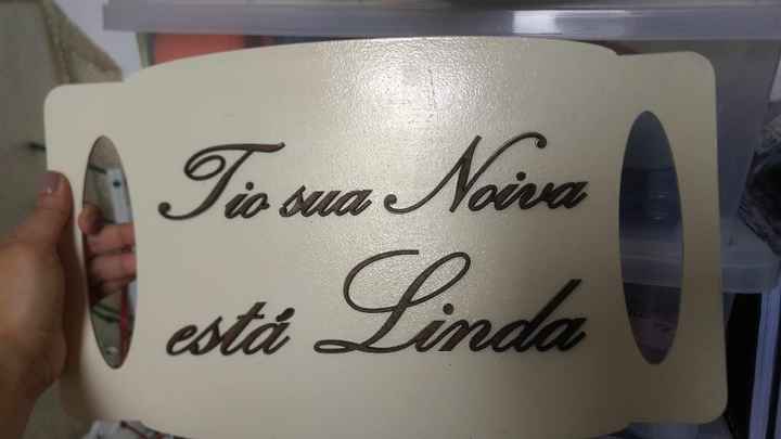 Plaquinha Tio sua noiva esta linda