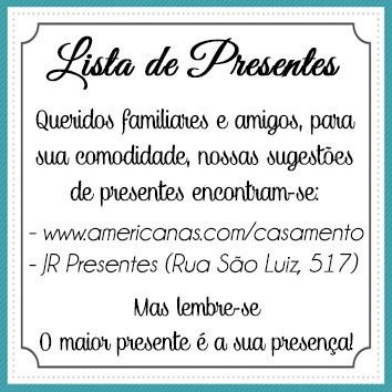 Tag da lista de presentes