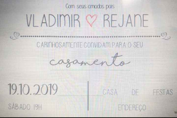 Convite feito em casa - 1