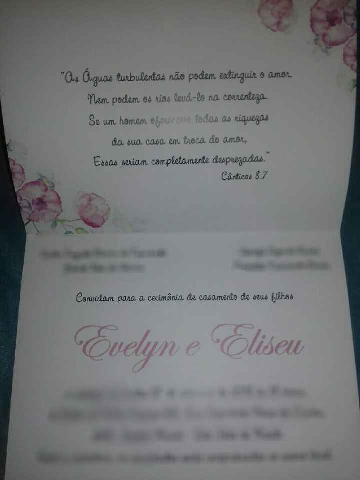  Nossos convites chegaram :-) - 2
