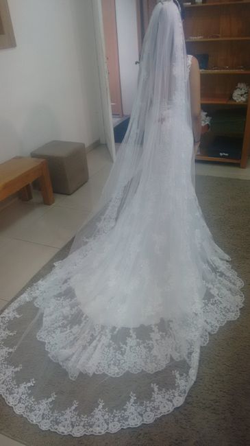 Dia da prova do meu vestido, provei a mantilha e apaixonei!