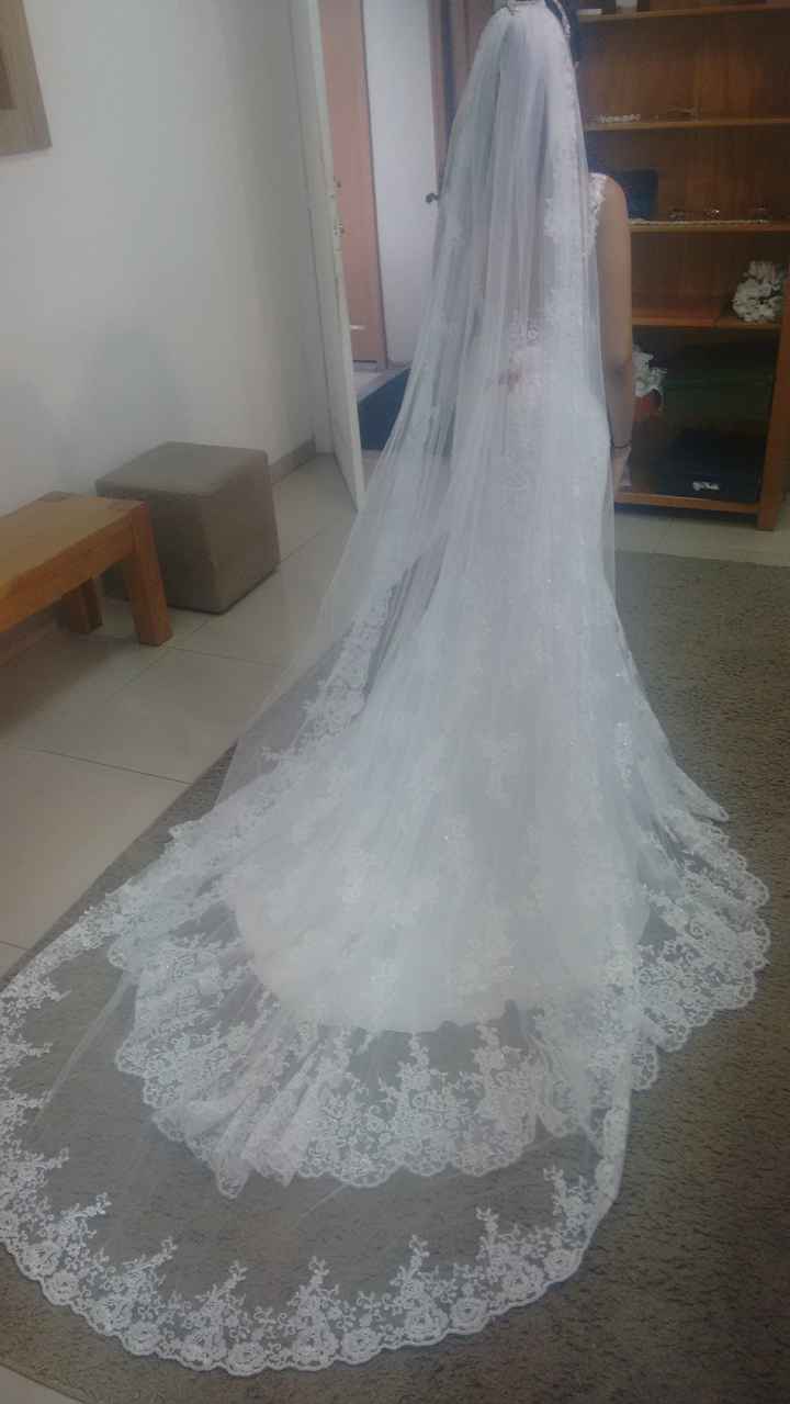 Dia da prova do meu vestido, provei a mantilha e apaixonei!