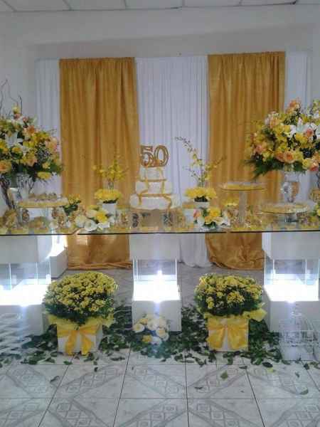 Decoração  branco e dourado - 5