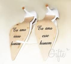Sapato com frase
