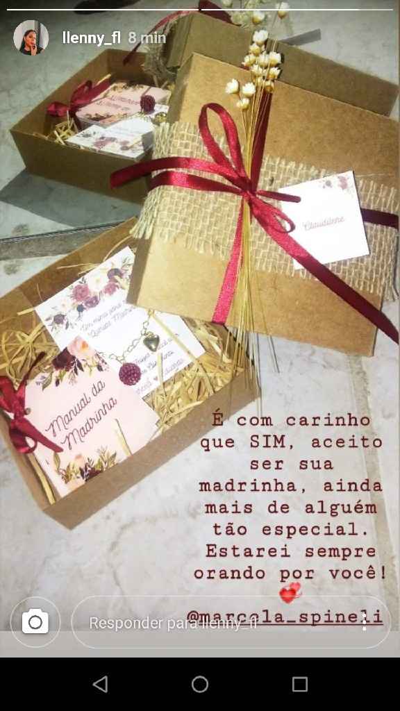 Caixa convite para padrinhos - 2