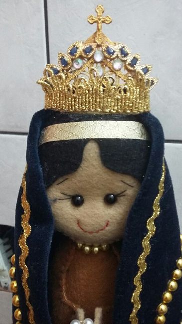 Minha Nossa Senhora Aparecida em feltro da cerimônia 💕🙏 3