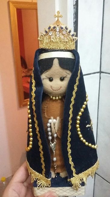 Minha Nossa Senhora Aparecida em feltro da cerimônia 💕🙏 8