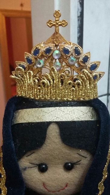 Minha Nossa Senhora Aparecida em feltro da cerimônia 💕🙏 9