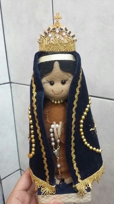 Minha Nossa Senhora Aparecida em feltro da cerimônia 💕🙏 10