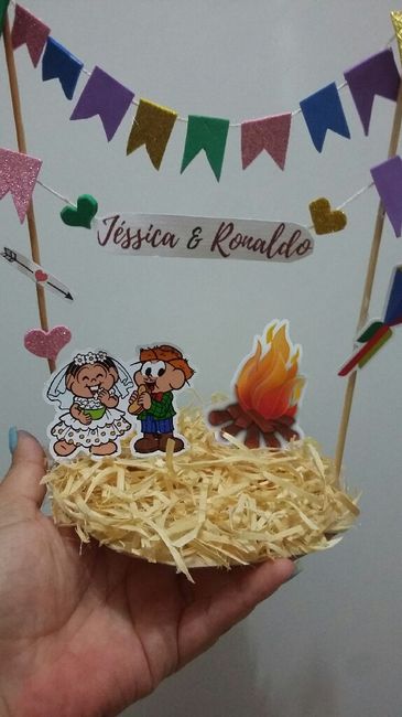 Topo de bolo charraiá 💕 #vemver - 2