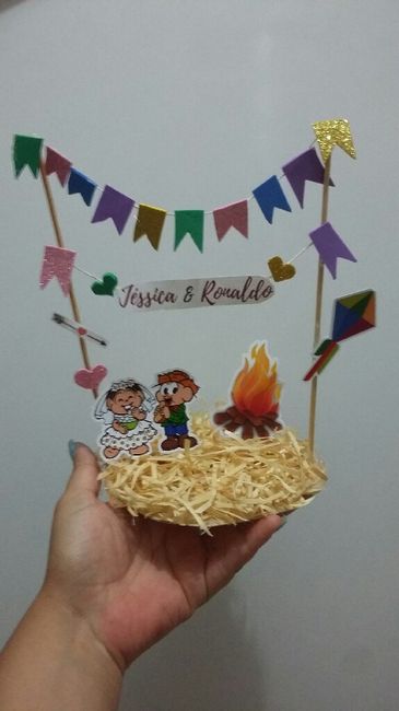 Topo de bolo charraiá 💕 #vemver - 3