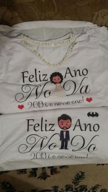 Feliz ano noivos 😍❤👰 Nossas camisetas 👏🍀 2