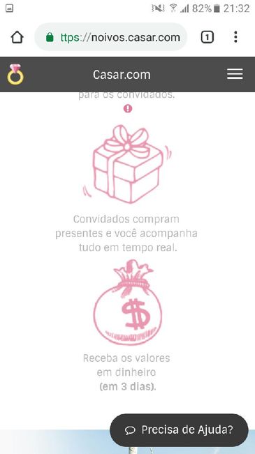 Site de casamento e lista de presentes - 2