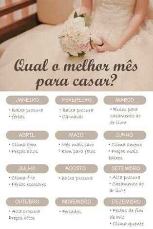 Qual o mês com o melhor custo benefício para casamento ao ar livre? - 1