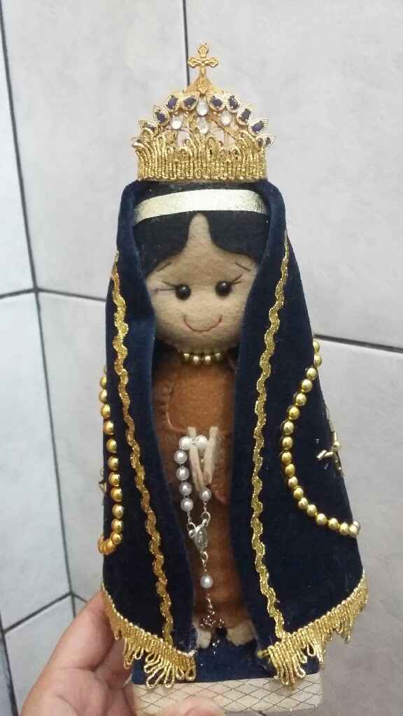 Minha Nossa Senhora Aparecida em feltro da cerimônia 💕🙏 - 10