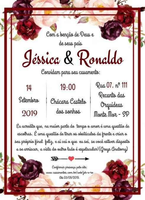 Arte do meu convite de casamento 💕 #vemver - 1