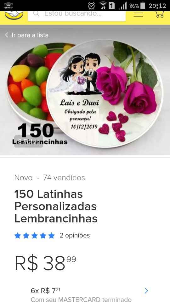 Lembrancinhas para convidados - 1