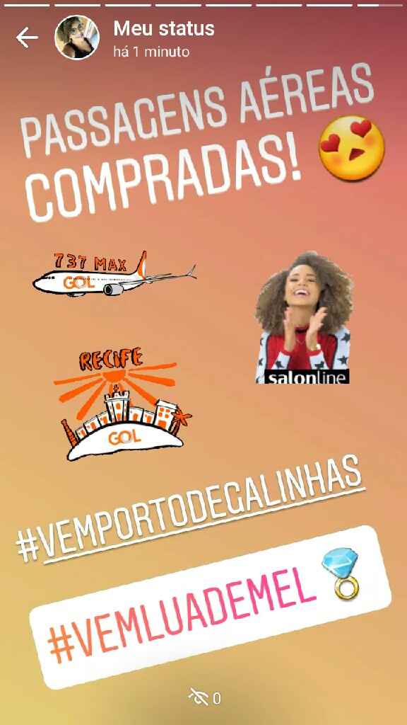 Passagens aéreas Compradas #vemluademel #vemportodegalinhas 😍❤️ - 1