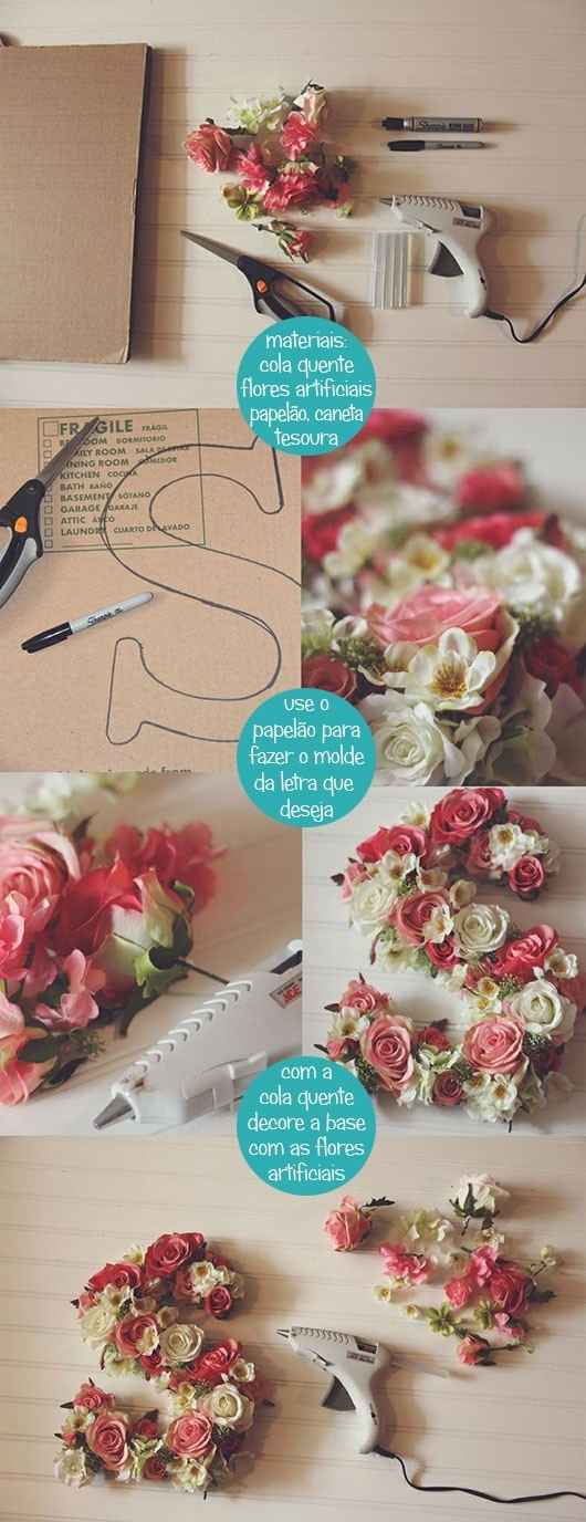 DIY: Letras Floridas Para Decorar a Parede - Passo a Passo