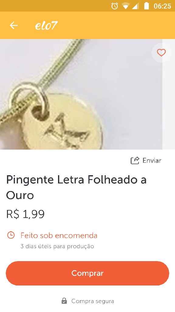 Pingente de letra - 2