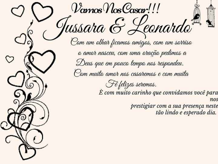 Nossa arte do convite - 2