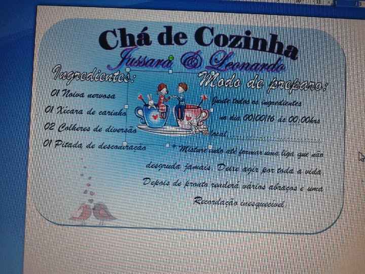 Convite chá de cozinha diy - 1