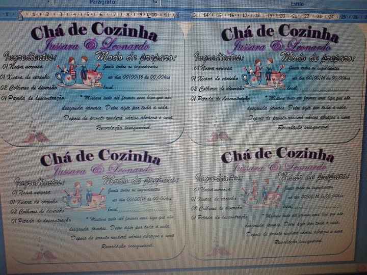 Convite chá de cozinha diy - 2