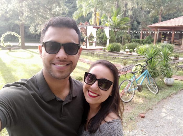 O dia que marcamos o nosso casamento!