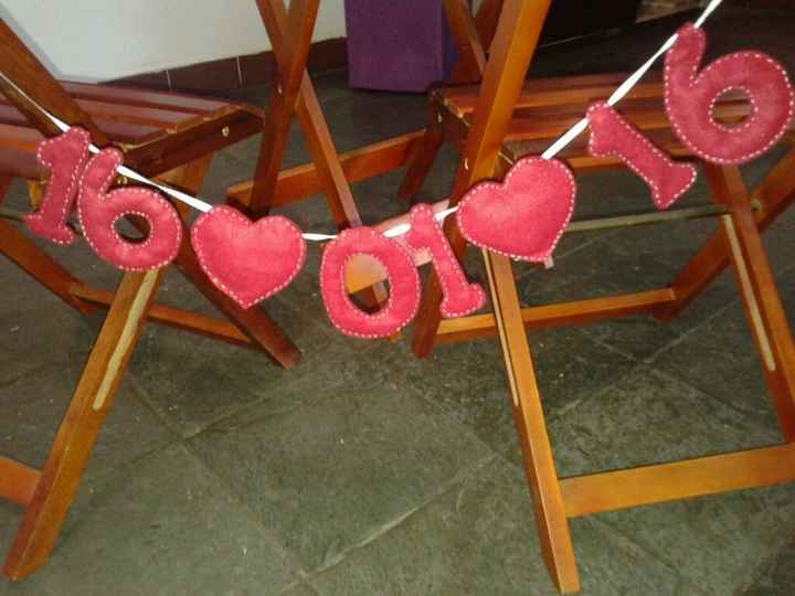 Data em feltro para meu pré-wedding - 1