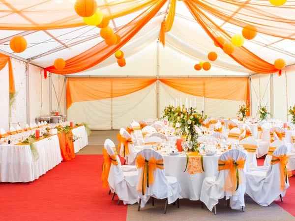 Decoração Salão (laranja e amarelo)