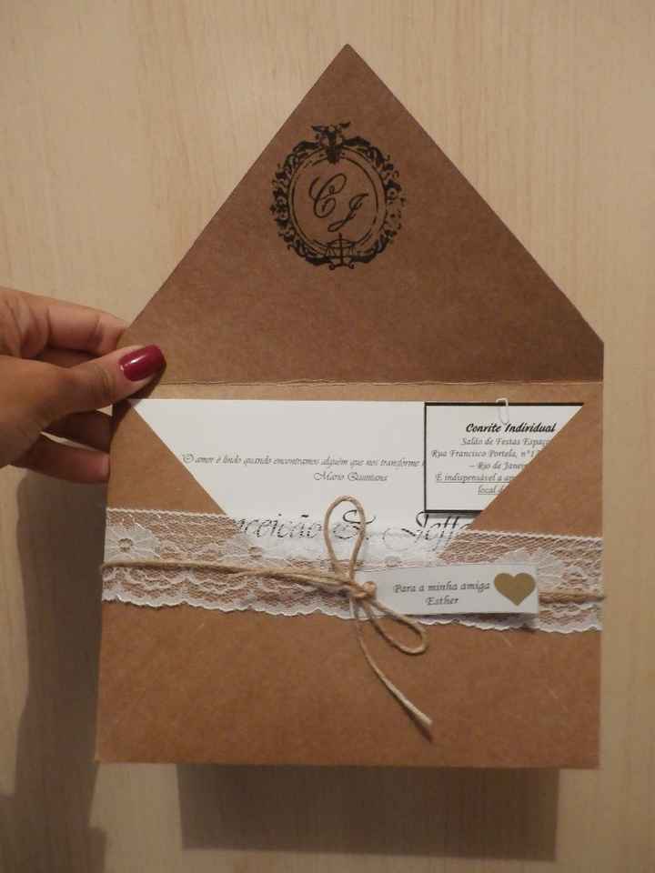 3ªEtapa de montagem do meu convite de casamento.