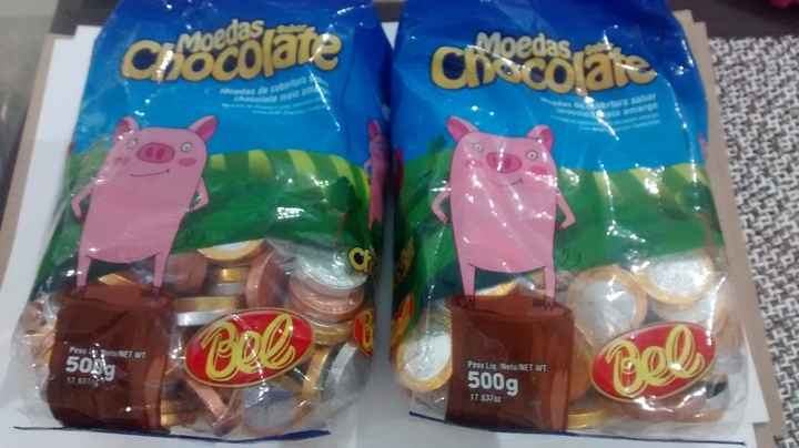 Moedas de chocolate!