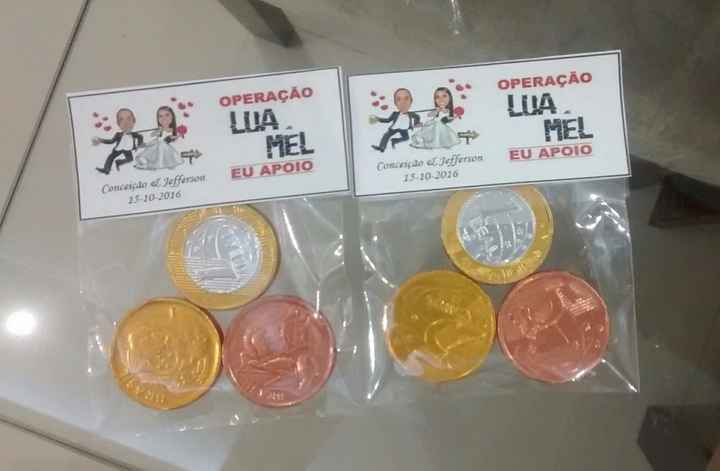 Moedas de chocolate!