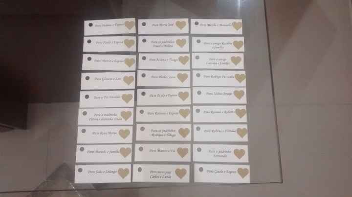 Tags para o meu convite de casamento.