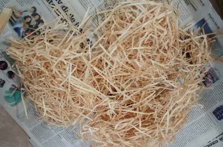 Palha separada.