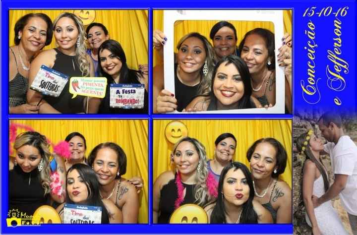 Fotos tiradas por convidados na cabine.