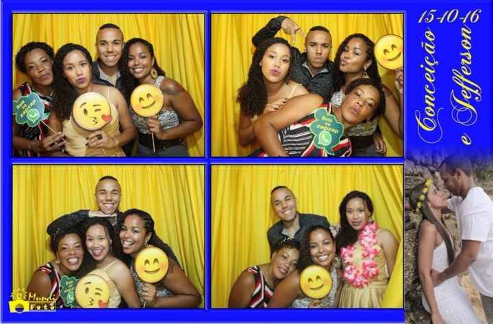Fotos tiradas por convidados na cabine.