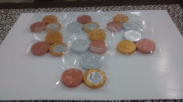 Moedas de chocolate!