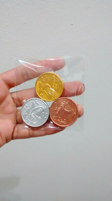 Moedas de chocolate!