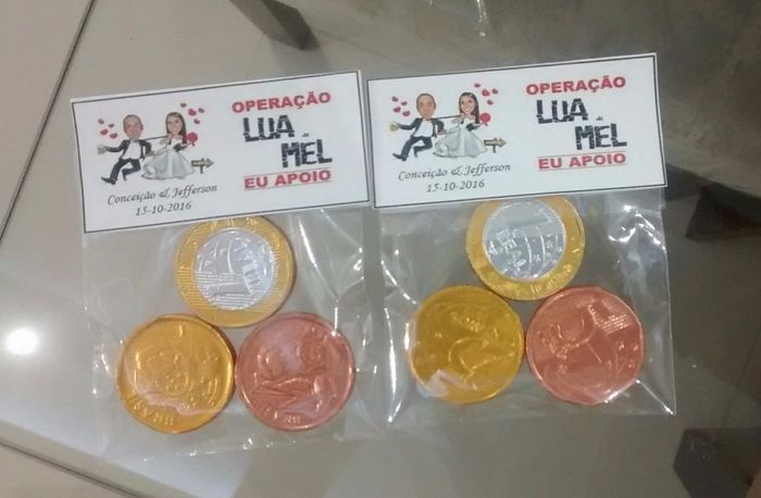 Moedas de chocolate!