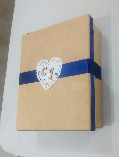 Personalizando a caixa dos padrinhos e pais...