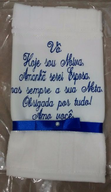 Toalhinha avõ da noiva.