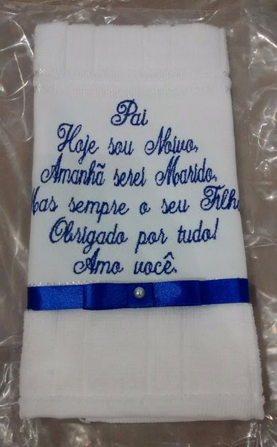 Toalhinha Pai do Noivo.