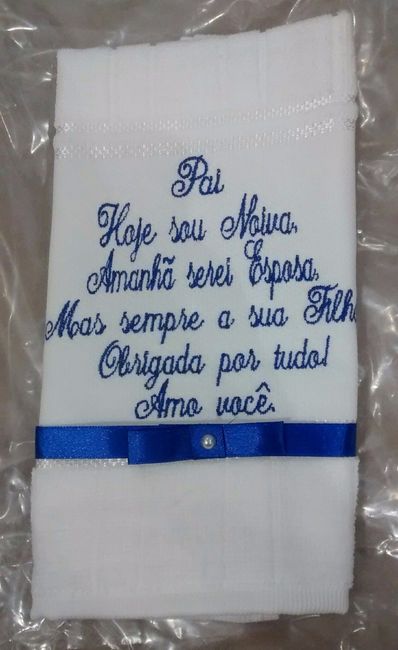 Toalhinha Pai do Noiva.