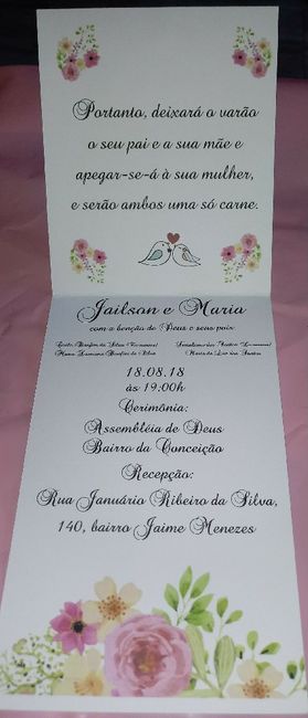 Meus convites ficaram prontos. - 2