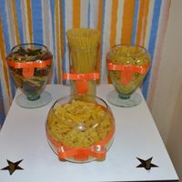 CHÁ DE COZINHA LARANJA E AZUL