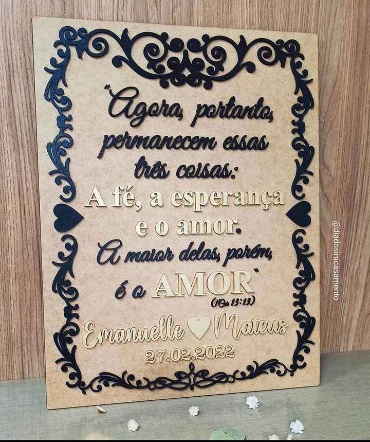 plaquinha da Cerimônia, vem Ver! - 1
