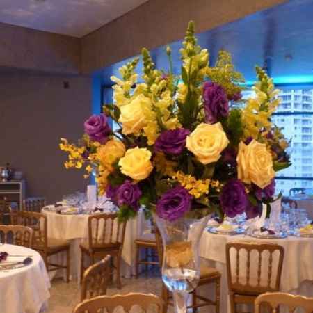 Decoração Roxo e Amarelo